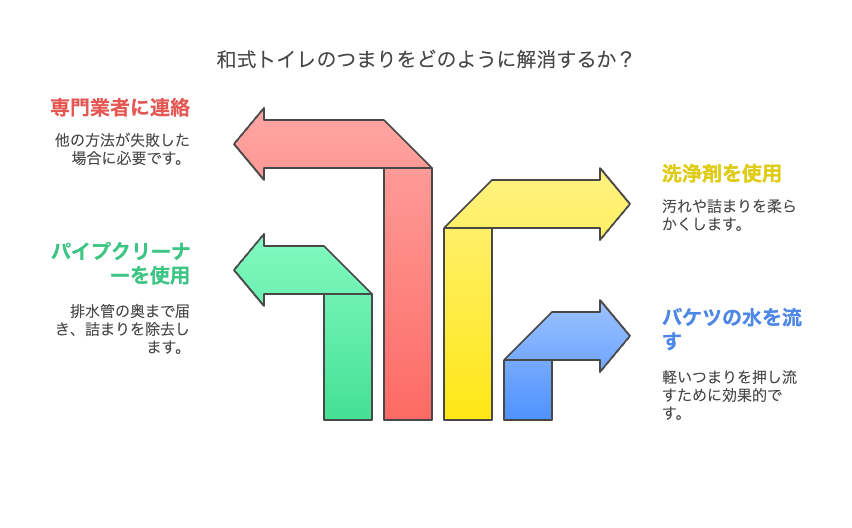 家庭でできる和式トイレのつまり解消法