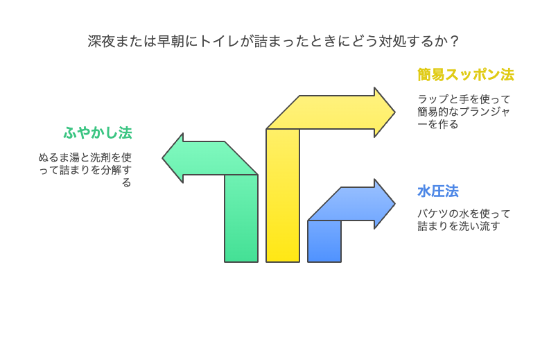 【夜中・早朝】トイレがつまったときに自分でできる応急処置法