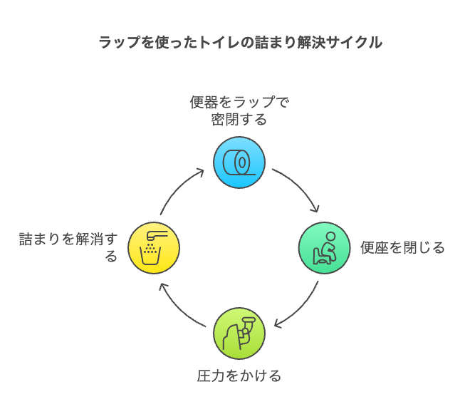 ラップと手でできる「簡易スッポン法」